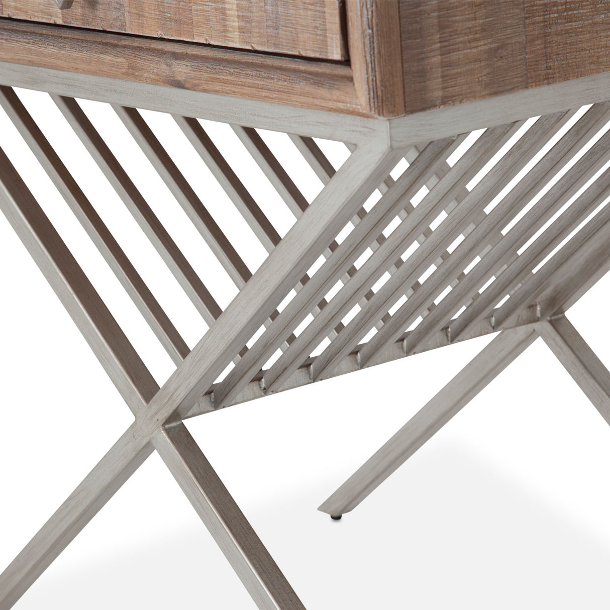 Hudson Ferry Driftwood Side Table With Drawer from Michael Amini - Luna Furniture