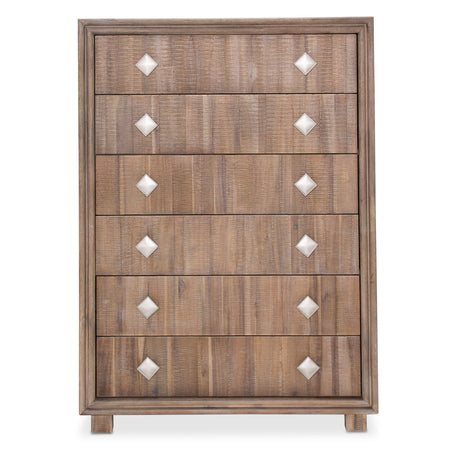 Hudson Ferry Driftwood 6-drawer Chest from Michael Amini - Luna Furniture
