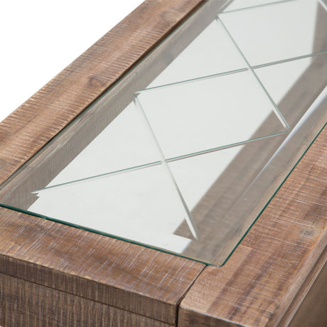 Hudson Ferry Driftwood Console Table from Michael Amini - Luna Furniture