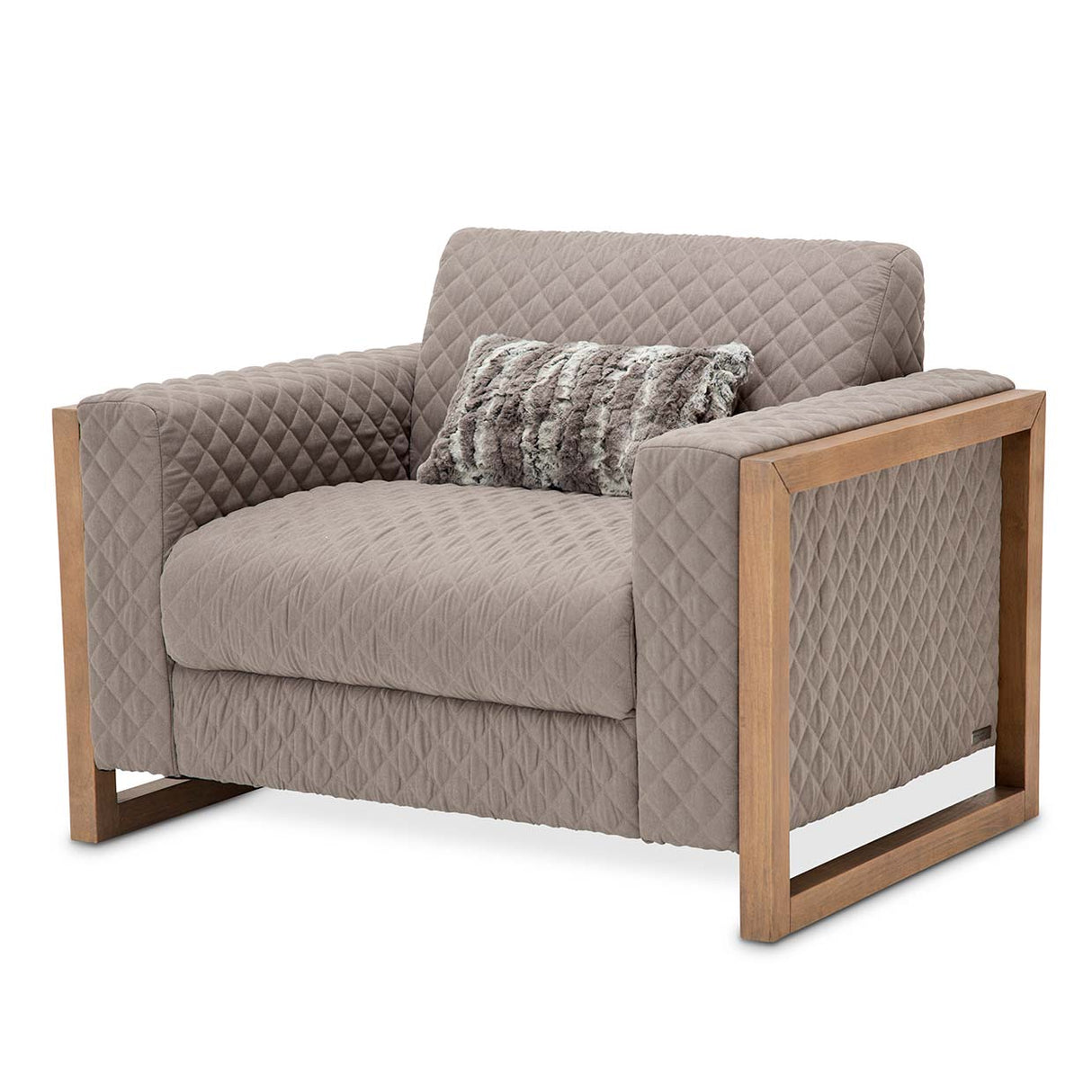Hudson Ferry Driftwood Chair And A Half - Slate from Michael Amini - Luna Furniture