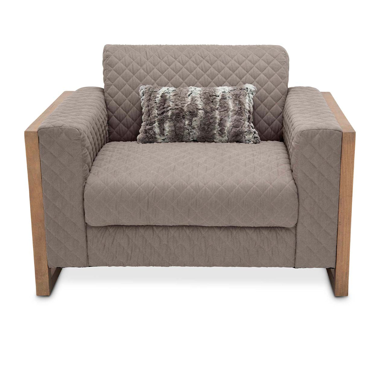 Hudson Ferry Driftwood Chair And A Half - Slate from Michael Amini - Luna Furniture