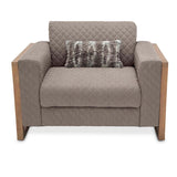 Hudson Ferry Driftwood Chair And A Half - Slate from Michael Amini - Luna Furniture
