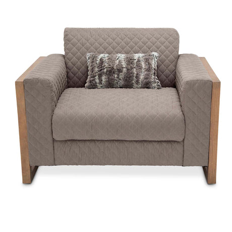Hudson Ferry Driftwood Chair And A Half - Slate from Michael Amini - Luna Furniture