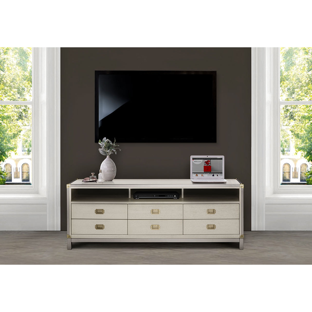 Menlo Station Eucalyptus Tv Console from Michael Amini - Luna Furniture
