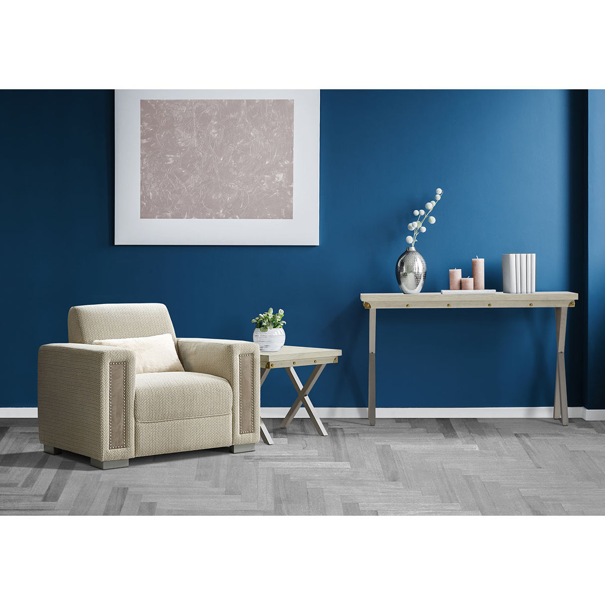 Menlo Station Eucalyptus Console Table from Michael Amini - Luna Furniture