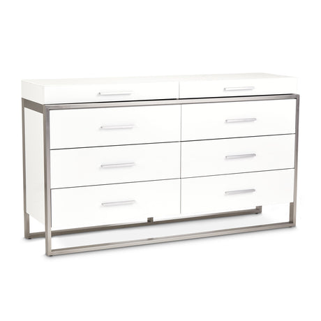 Marquee Cloud White Dresser from Michael Amini - Luna Furniture