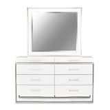 Marquee Cloud White Dresser With Mirror from Michael Amini - Luna Furniture