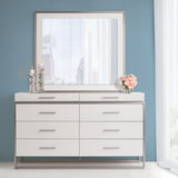 Marquee Cloud White Dresser With Mirror from Michael Amini - Luna Furniture
