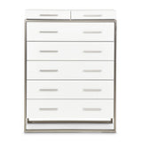 Marquee Cloud White 7-drawer Vertical Chest from Michael Amini - Luna Furniture