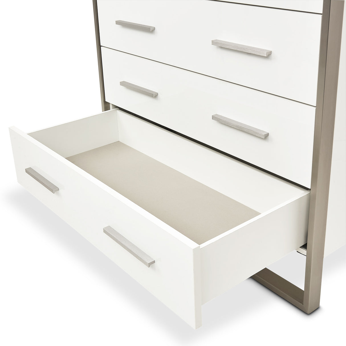 Marquee Cloud White 7-drawer Vertical Chest from Michael Amini - Luna Furniture