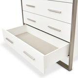Marquee Cloud White 7-drawer Vertical Chest from Michael Amini - Luna Furniture