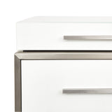 Marquee Cloud White 7-drawer Vertical Chest from Michael Amini - Luna Furniture