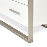 Marquee Cloud White 7-drawer Vertical Chest from Michael Amini - Luna Furniture