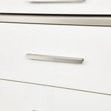 Marquee Cloud White 7-drawer Vertical Chest from Michael Amini - Luna Furniture