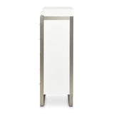 Marquee Cloud White 7-drawer Vertical Chest from Michael Amini - Luna Furniture