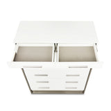 Marquee Cloud White 7-drawer Vertical Chest from Michael Amini - Luna Furniture