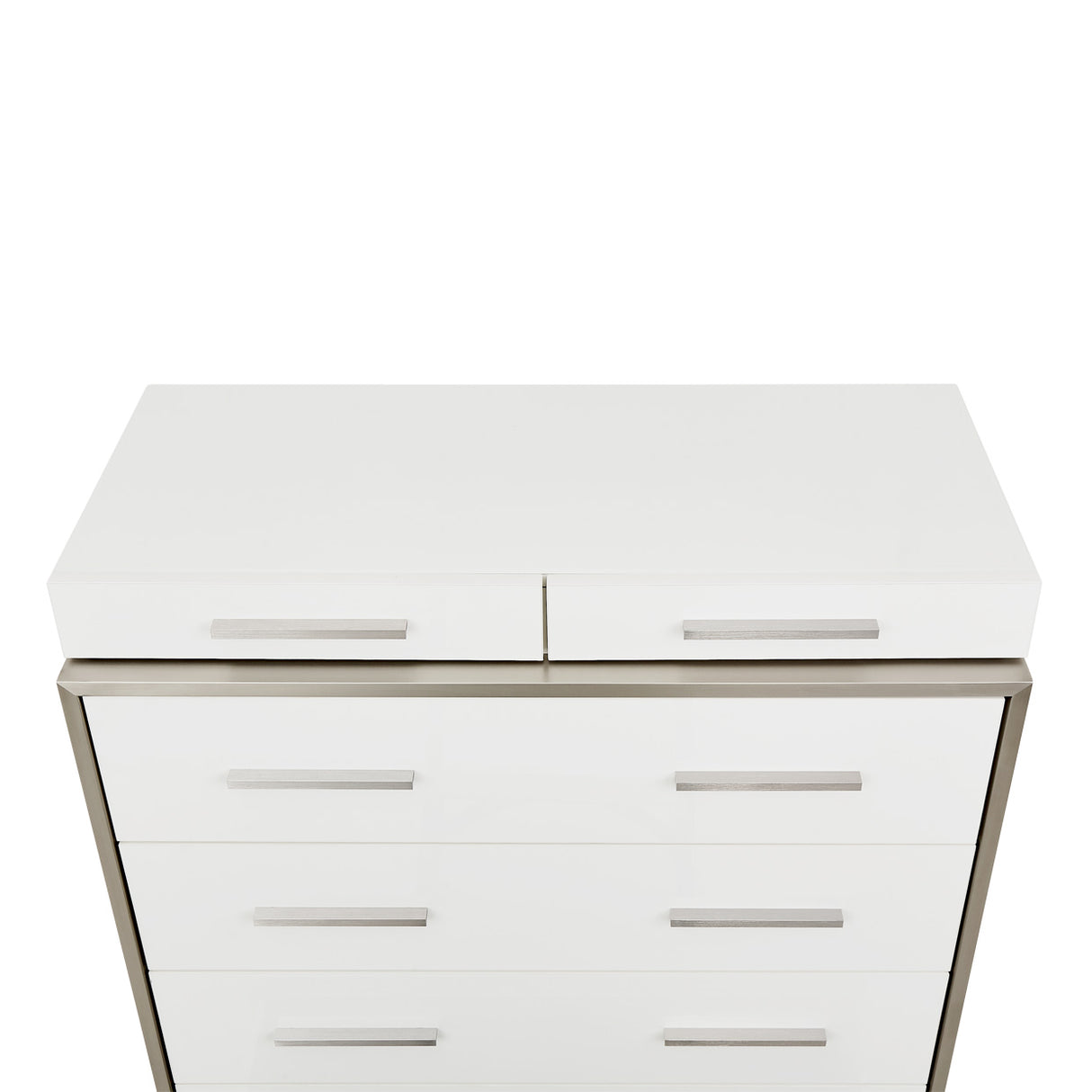 Marquee Cloud White 7-drawer Vertical Chest from Michael Amini - Luna Furniture