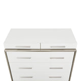 Marquee Cloud White 7-drawer Vertical Chest from Michael Amini - Luna Furniture