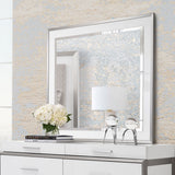 Marquee Cloud White Wall Mirror from Michael Amini - Luna Furniture