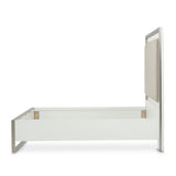 Marquee Cloud White Eastern King Panel Bed With Led Lighting from Michael Amini - Luna Furniture
