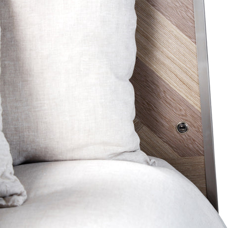 Silverlake Village Washed Oak Cal King Panel Bed (3 Pc) from Michael Amini - Luna Furniture