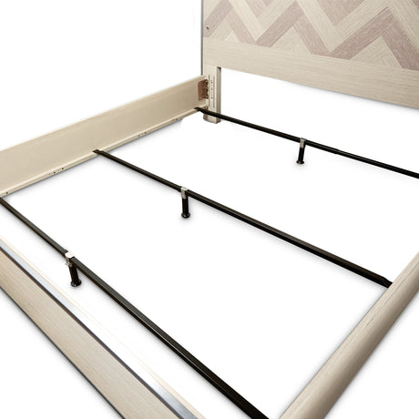 Silverlake Village Washed Oak Cal King Panel Bed (3 Pc) from Michael Amini - Luna Furniture