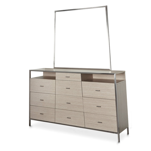 Silverlake Village Washed Oak Dresser With Mirror