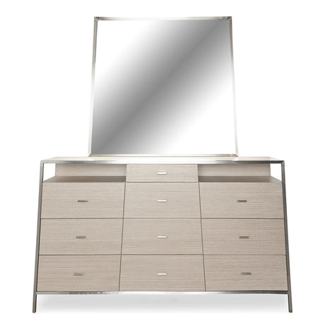 Silverlake Village Washed Oak Dresser With Mirror from Michael Amini - Luna Furniture