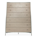 Silverlake Village Washed Oak 6-drawer Vertical Chest from Michael Amini - Luna Furniture