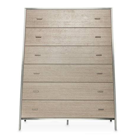 Silverlake Village Washed Oak 6-drawer Vertical Chest from Michael Amini - Luna Furniture