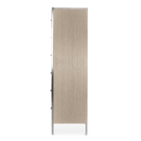 Silverlake Village Washed Oak 6-drawer Vertical Chest from Michael Amini - Luna Furniture