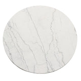 Xena 52-inch Round Dining Table, White Marble Top from Steve Silver - Luna Furniture