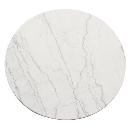 Xena 52-inch Round Dining Table, White Marble Top from Steve Silver - Luna Furniture