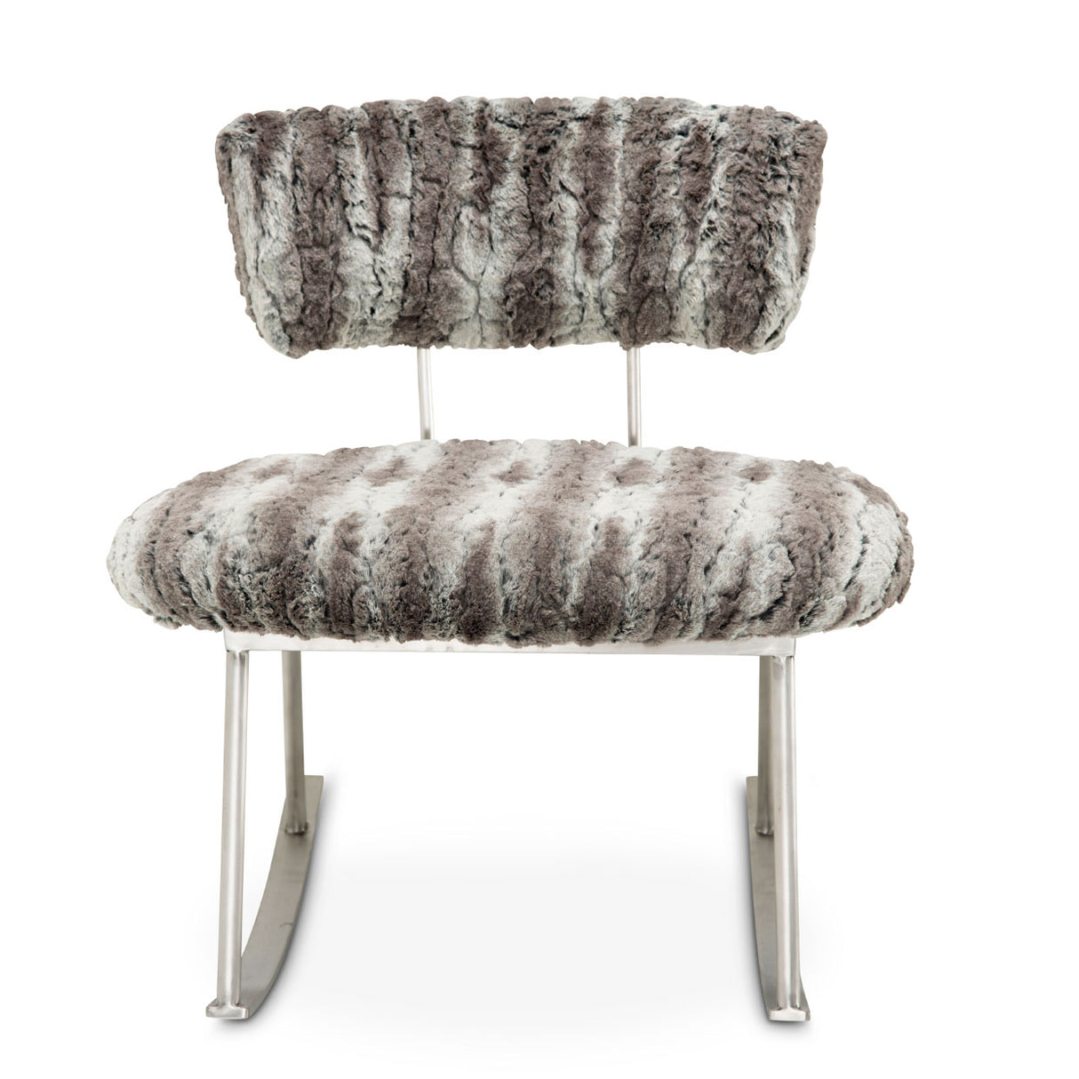 A La Carte Brushed Silver Pebble Beach Rocker Chair Moondust from Michael Amini - Luna Furniture