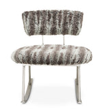 A La Carte Brushed Silver Pebble Beach Rocker Chair Moondust from Michael Amini - Luna Furniture