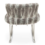 A La Carte Brushed Silver Pebble Beach Rocker Chair Moondust from Michael Amini - Luna Furniture