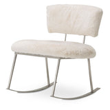 A La Carte Brushed Silver Pebble Beach Rocker Chair Powder from Michael Amini - Luna Furniture