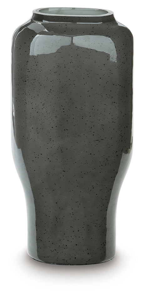 Kierlain Gray/Black Vase from Ashley Furniture - Luna Furniture