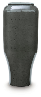 Kierlain Gray/Black Vase from Ashley Furniture - Luna Furniture