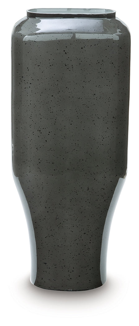 Kierlain Gray/Black Vase from Ashley Furniture - Luna Furniture