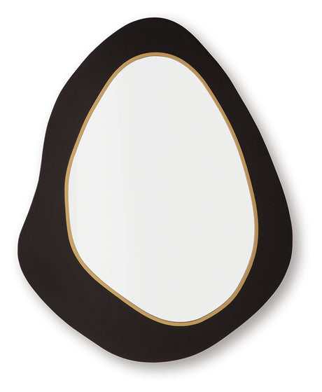 Kierlock Black/Gold Finish Accent Mirror from Ashley - Luna Furniture
