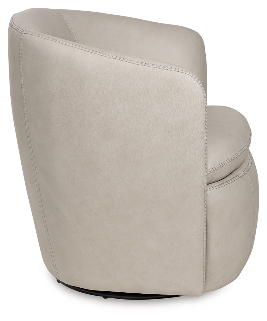Kierreys Bone Swivel Accent Chair from Ashley - Luna Furniture