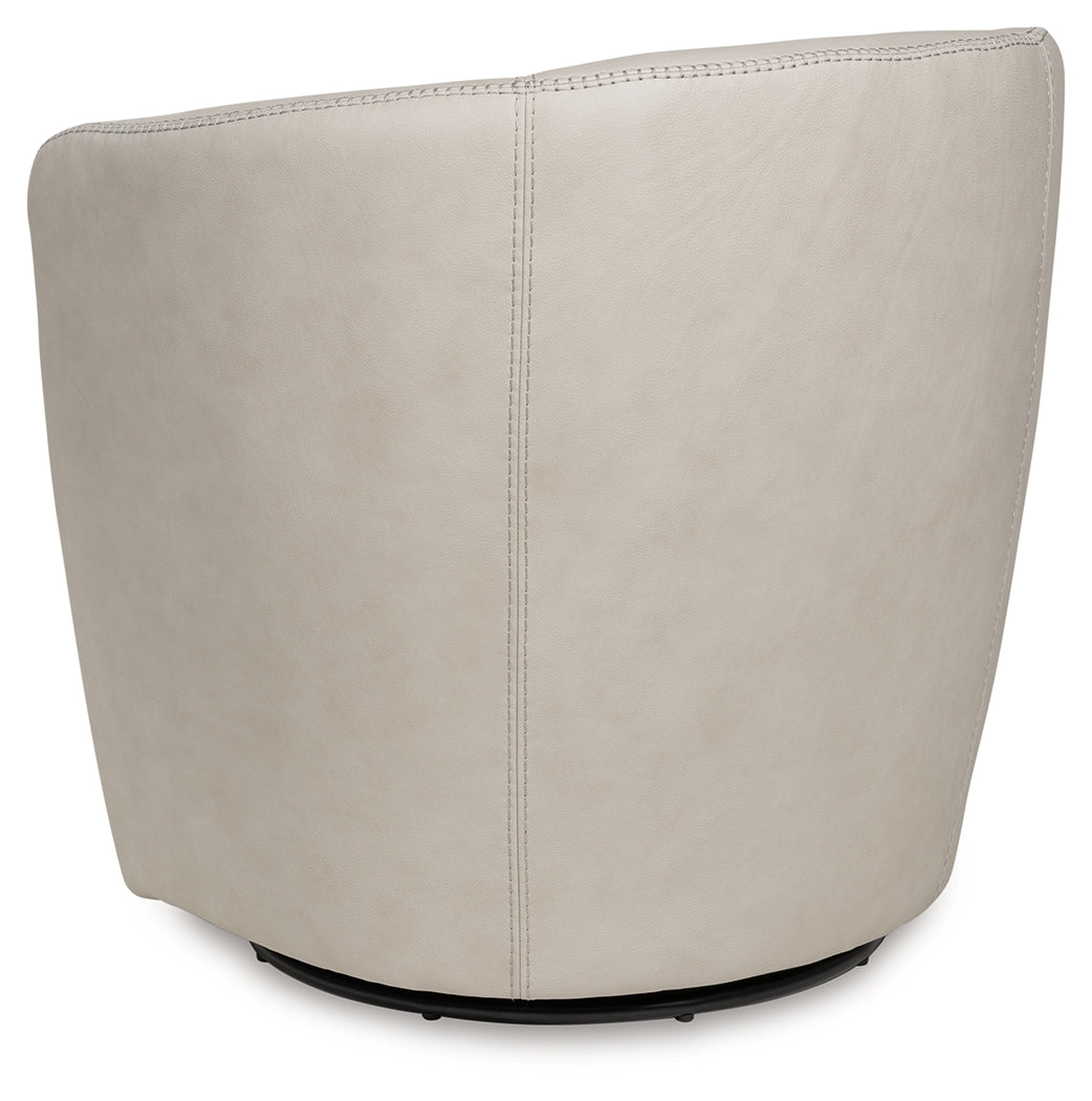 Kierreys Bone Swivel Accent Chair from Ashley - Luna Furniture