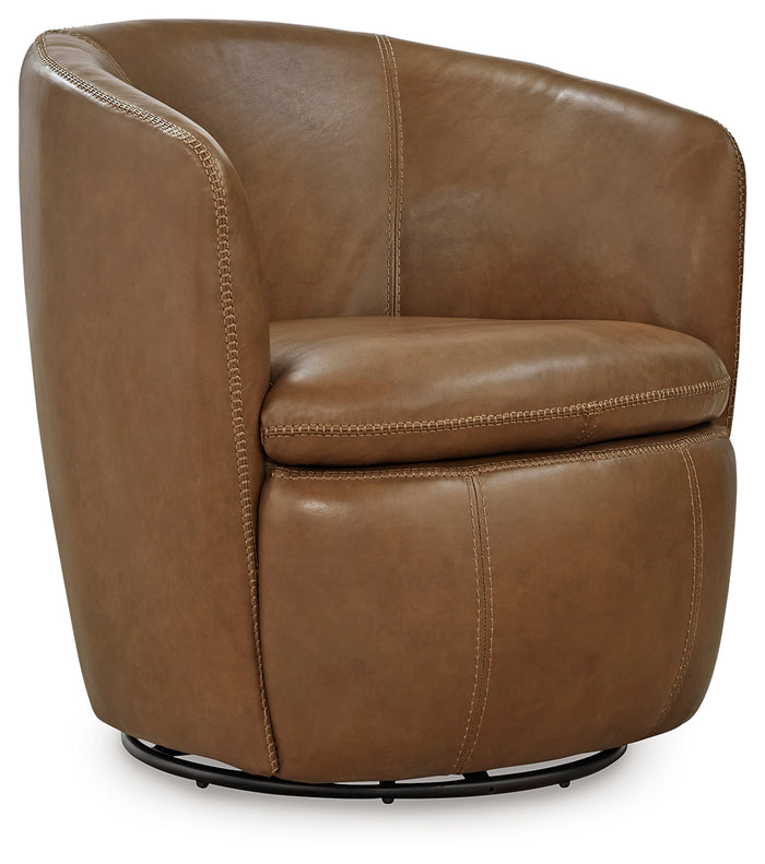 Kambria Fog Swivel Glider Accent Chair Luna Furniture