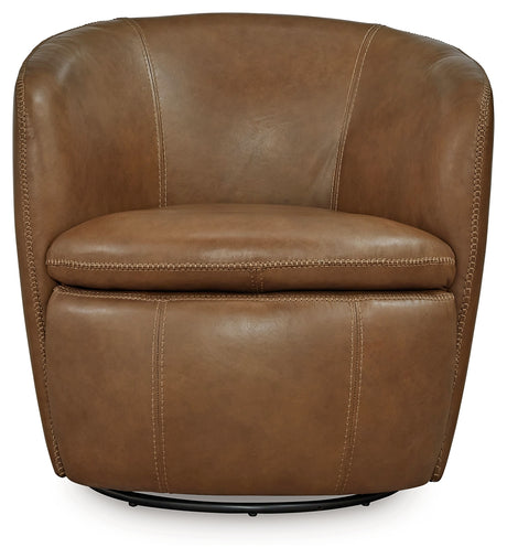 Kierreys Caramel Swivel Chair from Ashley - Luna Furniture