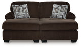 Kimlee Chocolate 2-Piece Super Chaise from Ashley - Luna Furniture