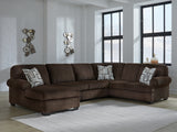 Kimlee Chocolate 3-Piece LAF Sectional from Ashley - Luna Furniture