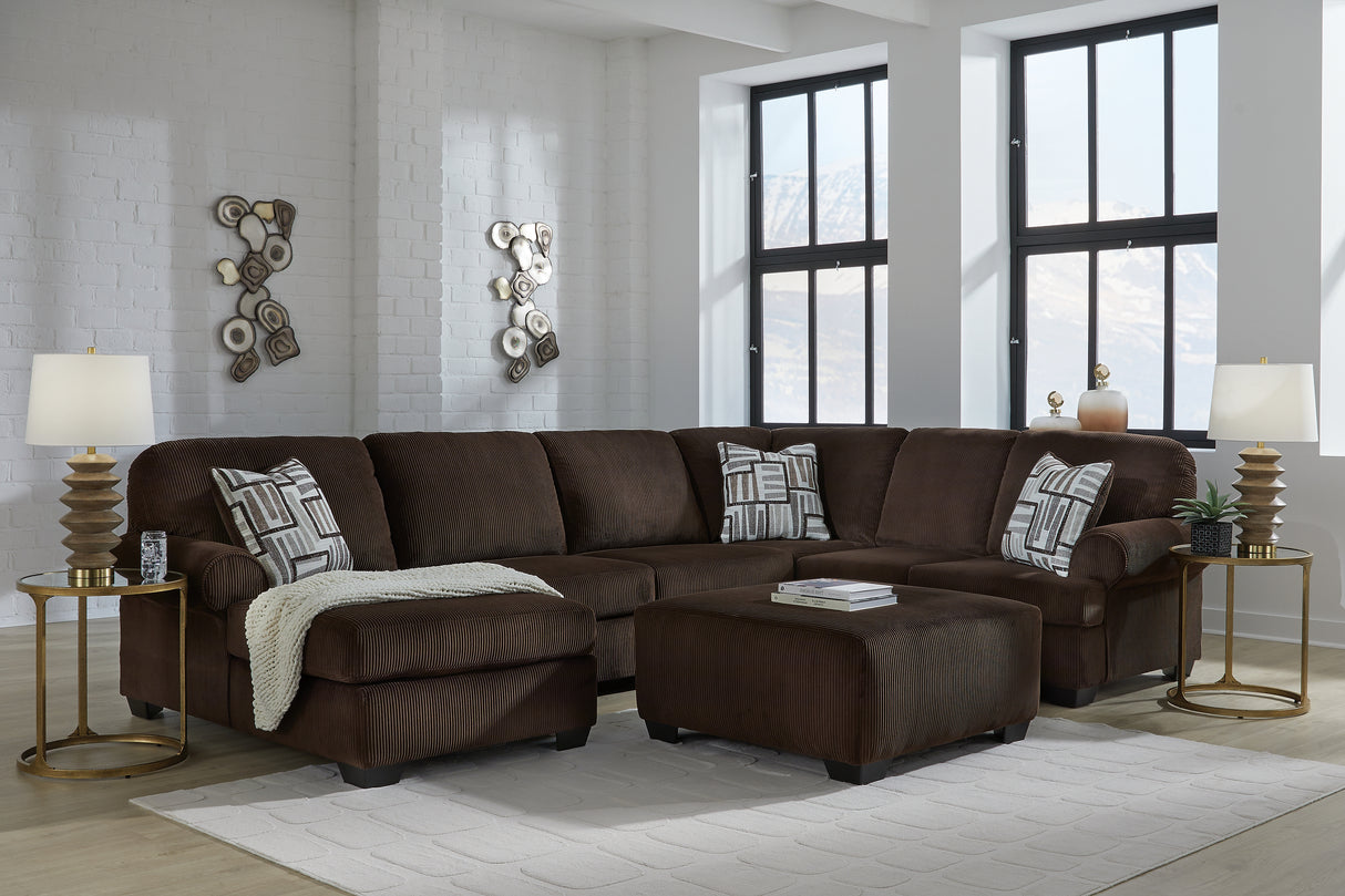 Kimlee Chocolate 3-Piece LAF Sectional from Ashley - Luna Furniture