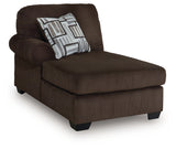 Kimlee Chocolate Left-Arm Facing Corner Chaise from Ashley - Luna Furniture