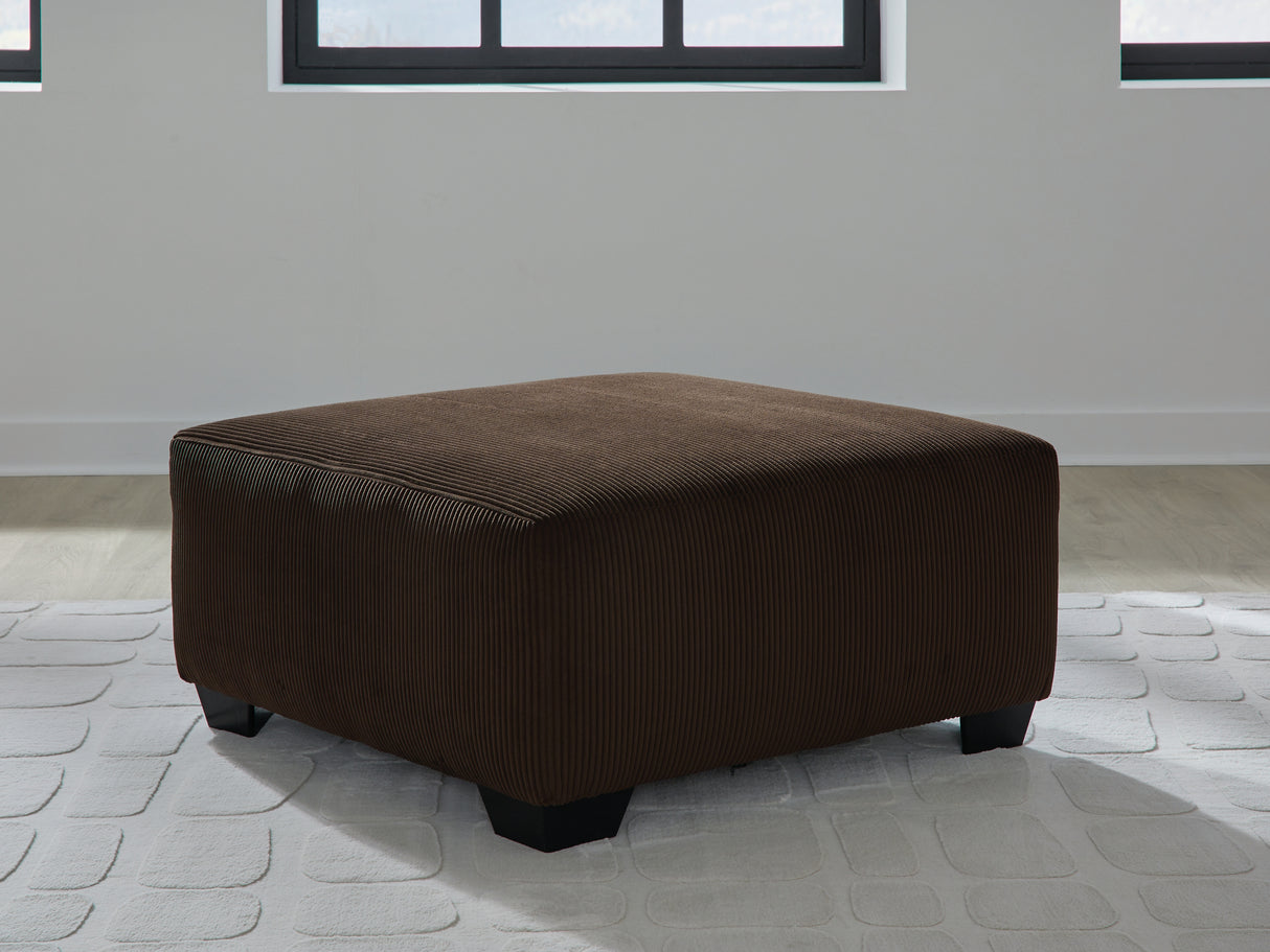 Kimlee Chocolate Oversized Accent Ottoman from Ashley - Luna Furniture